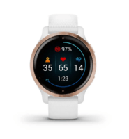 Спортивний годинник Garmin Venu 2S Rose Gold Bezel with White Case and Silicone Band 010-02429-13