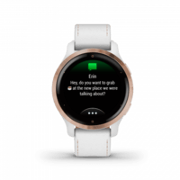 Спортивний годинник Garmin Venu 2S Rose Gold with White Leather Band 010-02429-23