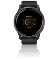 Спортивний годинник Garmin Venu 2 Slate with Black Leather Band 010-02430-21
