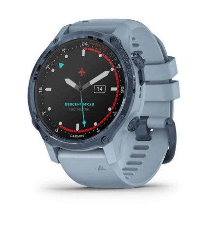 Годинник-навігатор для дайвінгу Garmin Descent Mk2S Mineral Blue with Sea Foam Silicone Band 010-02403-07