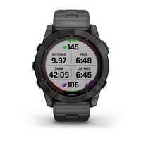 Спортивний годинник Garmin Fenix 7X Sapphire Solar Carbon Grey DLC Titanium з титановим браслетом 010-02541-27