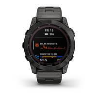 Спортивний годинник Garmin Fenix 7X Sapphire Solar Carbon Grey DLC Titanium з титановим браслетом 010-02541-27