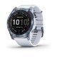Спортивний годинник Garmin Fenix 7X Sapphire Solar Mineral Blue DLC Titanium з білим ремінцем 010-02541-15