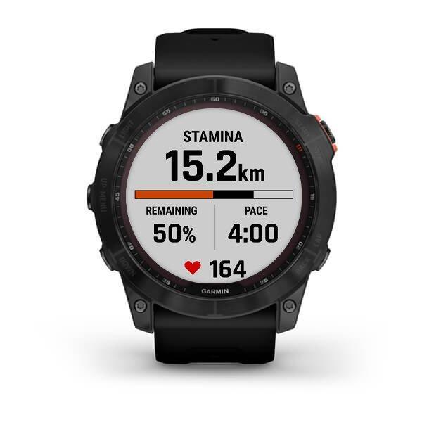 Спортивний годинник Garmin Fenix 7X Solar Slate grey з чорним ремінцем 010-02541-01
