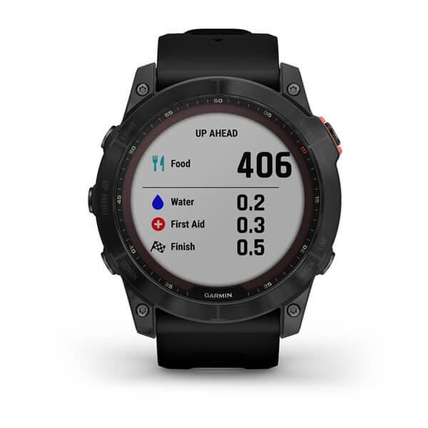 Спортивний годинник Garmin Fenix 7X Solar Slate grey з чорним ремінцем 010-02541-01