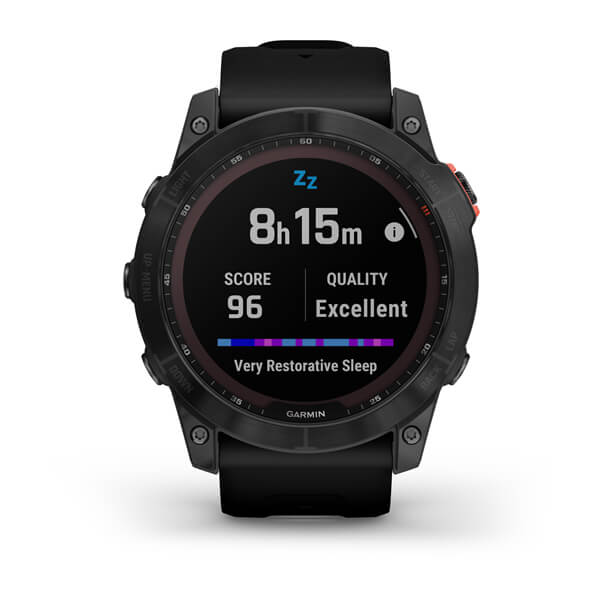 Спортивний годинник Garmin Fenix 7X Solar Slate grey з чорним ремінцем 010-02541-01