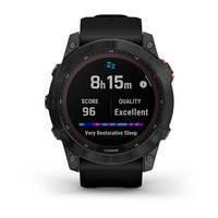 Спортивний годинник Garmin Fenix 7X Solar Slate grey з чорним ремінцем 010-02541-01