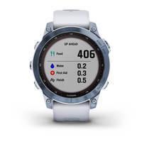 Спортивний годинник Garmin Fenix 7 Sapphire Solar Mineral Blue DLC Titanium з білим ремінцем 010-02540-25