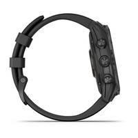 Спортивний годинник Garmin Fenix 7 Sapphire Solar Carbon Grey DLC Titanium з чорним ремінцем 010-02540-21