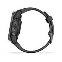 Спортивний годинник Garmin Fenix 7S Sapphire Solar Carbon Grey DLC Titanium з силіконовим ремінцем 010-02539-25