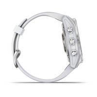 Спортивний годинник Garmin Fenix 7S Silver з білим силіконовим ремінцем 010-02539-03
