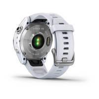 Спортивний годинник Garmin Fenix 7S Silver з білим силіконовим ремінцем 010-02539-03