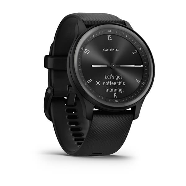 Фітнес годинник Garmin vivomove Sport Black Case з силіконовим ремінцем 010-02566-00