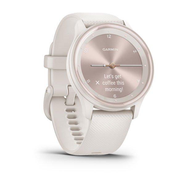 Фітнес годинник Garmin vivomove Sport Ivory з силіконовим ремінцем 010-02566-01