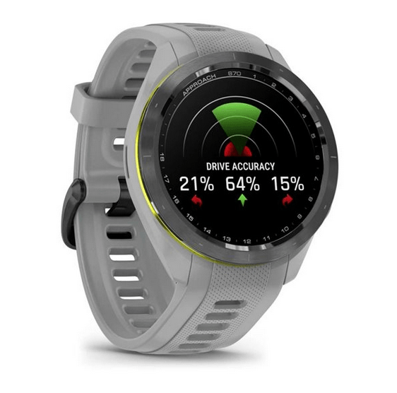 Спортивний годинник Garmin Approach S70 (42 мм) Black Ceramic Bezel та сірим ремінцем 010-02746-11