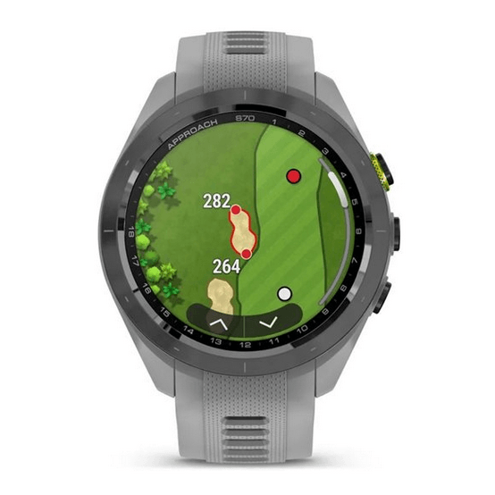 Спортивний годинник Garmin Approach S70 (42 мм) Black Ceramic Bezel та сірим ремінцем 010-02746-11