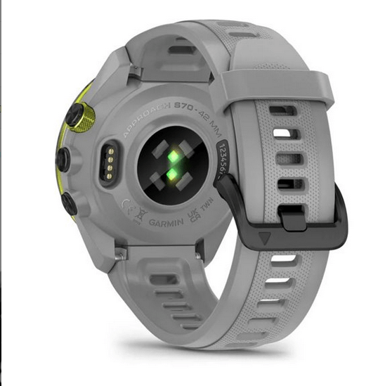 Спортивний годинник Garmin Approach S70 (42 мм) Black Ceramic Bezel та сірим ремінцем 010-02746-11