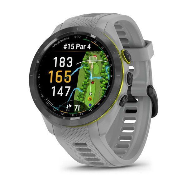 Спортивний годинник Garmin Approach S70 (42 мм) Black Ceramic Bezel та сірим ремінцем 010-02746-11