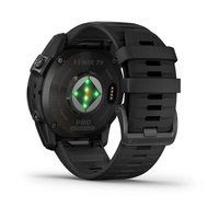 Спортивний годинник Garmin Fenix 7X Pro Sapphire Solar Edition Carbon Gray DLC Titanium з чорним силіконовим ремінцем 010-02778-11
