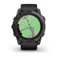 Спортивний годинник Garmin Fenix 7X Pro Sapphire Solar Edition Carbon Gray DLC Titanium з чорним силіконовим ремінцем 010-02778-11