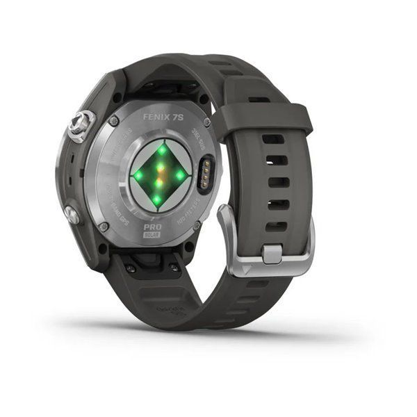 Спортивний годинник Garmin Fenix 7S Pro Sapphire Solar Edition Silverі з сірим силіконовим ремінцем 010-02776-01