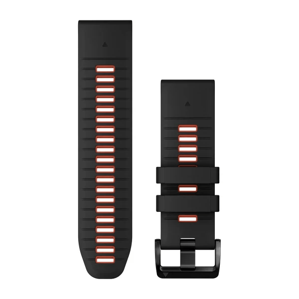 Змінний ремінець Garmin QuickFit 26 мм Black/Flame Red силіконовий 010-13281-06