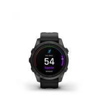 Спортивний годинник Garmin Epix Pro Gen 2 Sapphire Edition (42мм) Carbon Gray DLC Titanium з чорним силіконовим ремінцем 010-02802-15