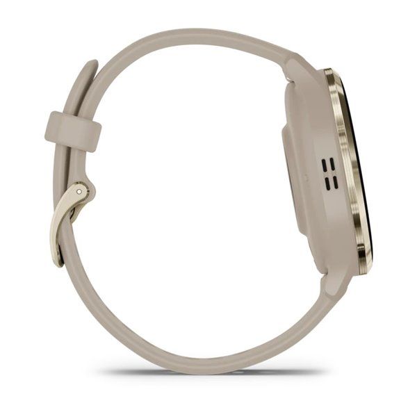 Спортивний годинник Garmin Venu 3S French Gray Soft Gold з силіконовим ремінцем 010-02785-02 