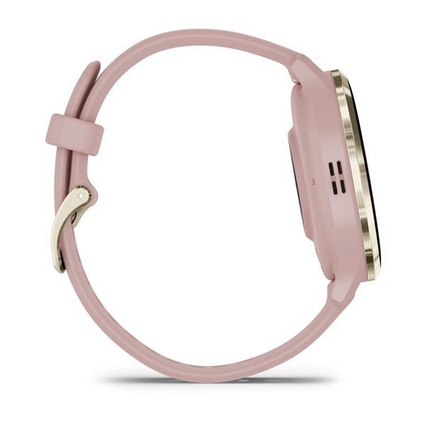 Спортивний годинник Garmin Venu 3S Dust Rose Soft Gold з силіконовим ремінцем 010-02785-03