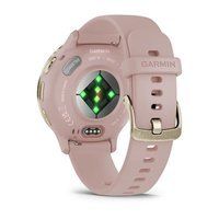 Спортивний годинник Garmin Venu 3S Dust Rose Soft Gold з силіконовим ремінцем 010-02785-03