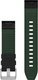 Ремінець гібридний шкіряно-каучуковий Garmin MARQ GEN2 QuickFit 22 мм Black/Green 010-13225-09
