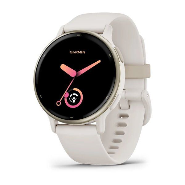 Фітнес годинник Garmin vivoactive 5 Cream Gold Ivory з силіконовим ремінцем 010-02862-11