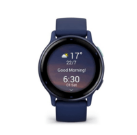 Фітнес годинник Garmin vivoactive 5 Metallic Navy з силіконовим ремінцем 010-02862-12