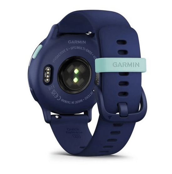Фітнес годинник Garmin vivoactive 5 Metallic Navy з силіконовим ремінцем 010-02862-12