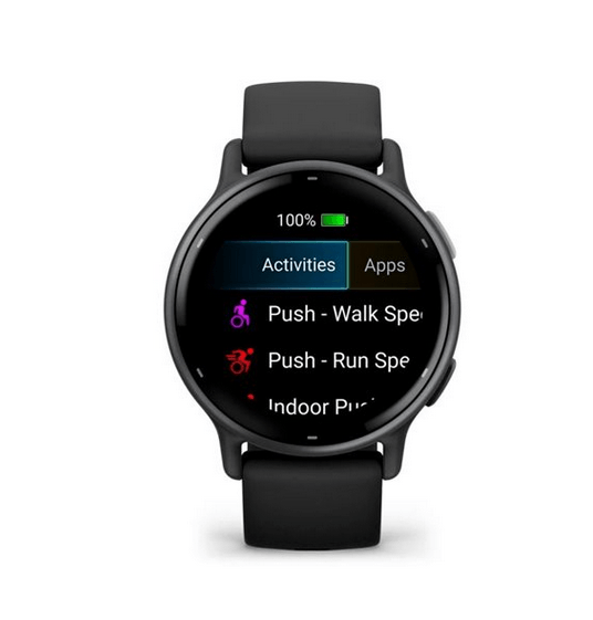 Фітнес годинник Garmin vivoactive 5 Black Slate з силіконовим ремінцем 010-02862-10