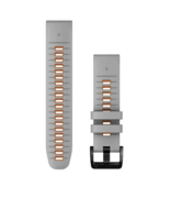 Ремінець Garmin QuickFit 22 мм Fog Gray/Ember Orange силіконовий 010-13280-02
