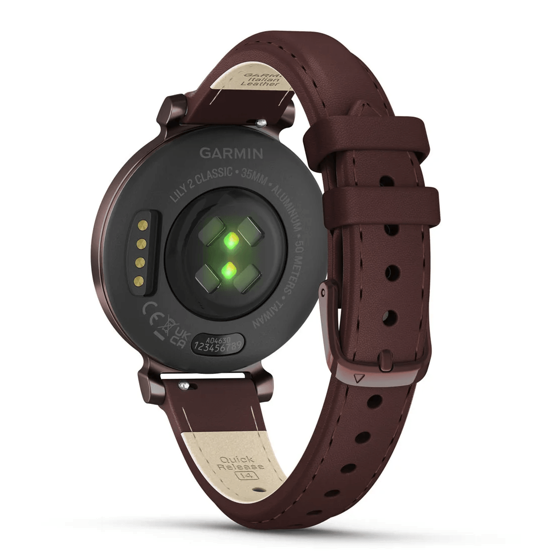 Фітнес годинник Garmin Lily 2 Classic Dark Bronze with Mulberry з шовковим шкіряним ремінцем 010-02839-03
