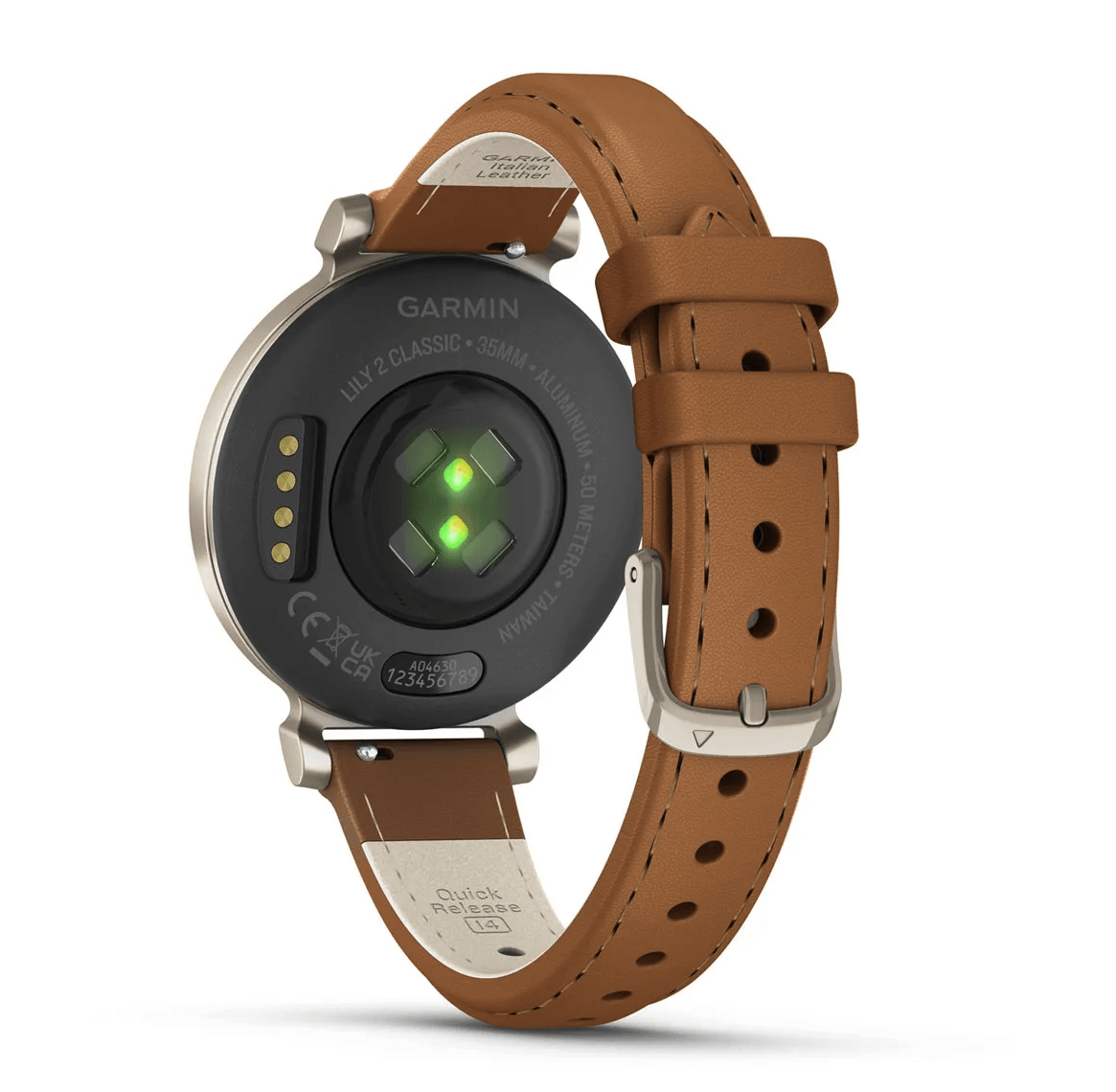 Фітнес годинник Garmin Lily 2 Classic Dark Bronze with Mulberry з шкіряним ремінцем 010-02839-02