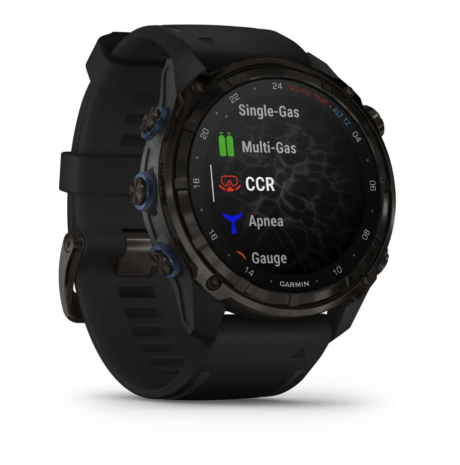 Спортивний годинник Garmin Descent Mk3i (51мм) Carbon Gray DLC Titanium з чорним силіконовим ремінцем 010-02752-11