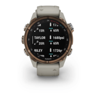 Спортивний годинник Garmin Descent Mk3i (43мм) Bronze PVD Titanium with French Gray з силіконовим ремінцем 010-02753-14