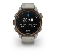 Спортивний годинник Garmin Descent Mk3i (43мм) Bronze PVD Titanium with French Gray з силіконовим ремінцем 010-02753-14