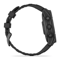 Спортивний годинник Garmin Fenix E Amoled 47мм Slate Gray Steel з чорним силіконовим ремінцем 010-03025-01