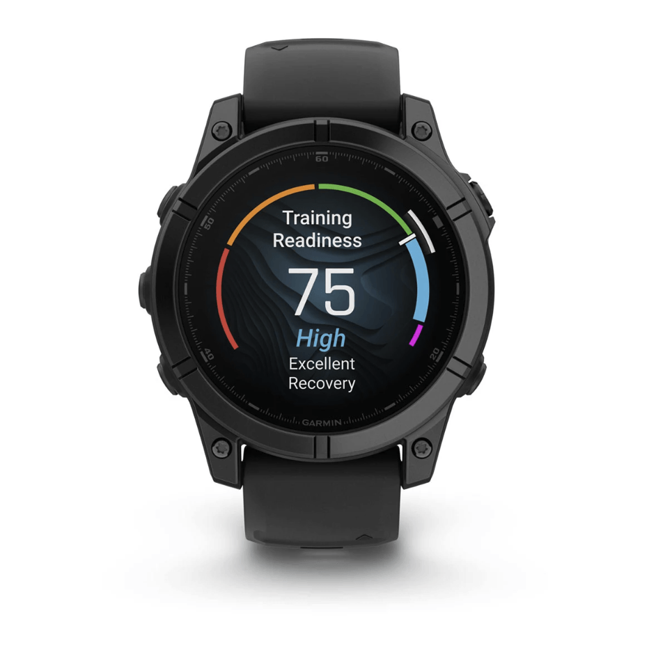 Спортивний годинник Garmin Fenix E Amoled 47мм Slate Gray Steel з чорним силіконовим ремінцем 010-03025-01