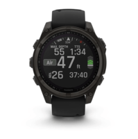 Спортивний годинник Garmin Fenix 8 Solar 47мм Sapphire Carbon Gray DLC Titanium з чорним силіконовим ремінцем 010-02906-11