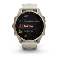 Спортивний годинник Garmin Fenix 8 Amoled 43мм Sapphire Soft Gold з силіконовим ремінцем 010-02903-11