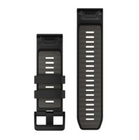 Ремінець Garmin fenix 8 QuickFit 26 мм Black/Pebble Gray силіконовий 010-13393-00