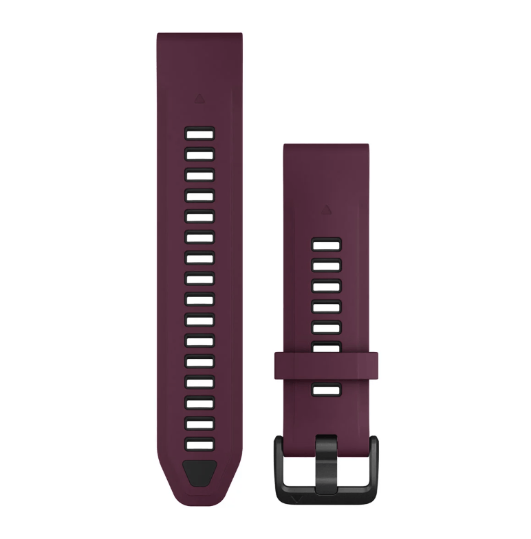 Ремінець Garmin fenix 8 QuickFit 20 мм Merlot/Graphite силіконовий 010-13391-04