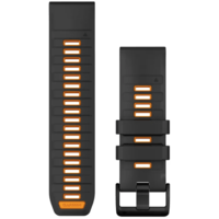 Ремінець Garmin fenix 8 QuickFit 26 мм Graphite/Spark Orange силіконовий 010-13393-05