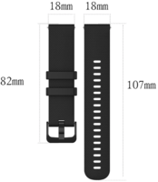 Ремінець силіконовий Garmin Quick Release 18 мм Black 010-12932-01 (без коробки)