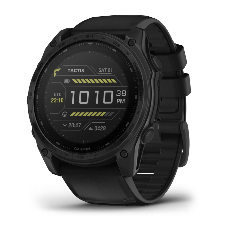 Годинник-навігатор Garmin Tactix 8 Solar 51мм з чорним силіконовим ремінцем 010-03407-01